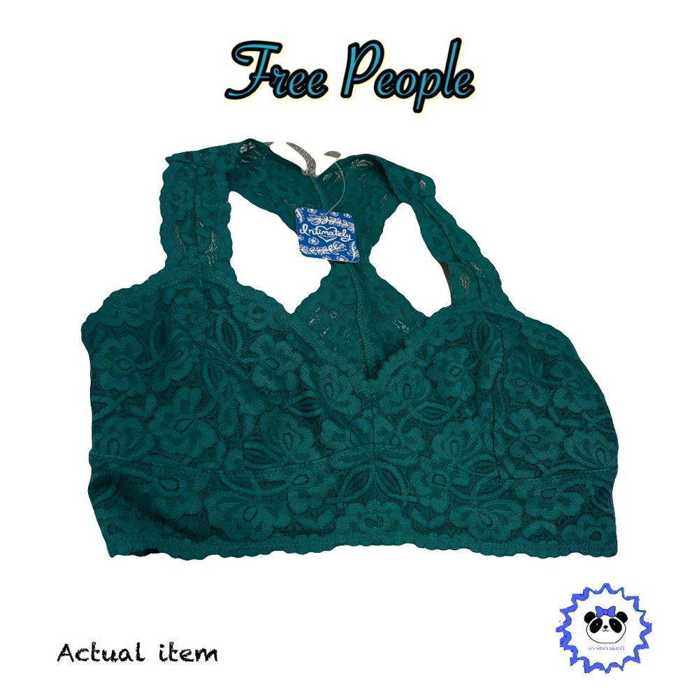 ⭐️ 3 for $22- Free People Lace Racerback Bralette,  “Green”, Small, NWT